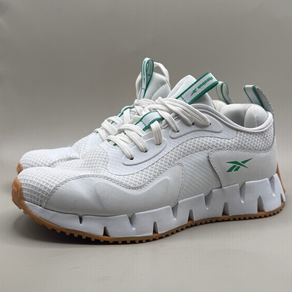 Reebok Zig Dynamica 2.0 Sneakers Womens 8.5 Athletic Running Shoes White Green